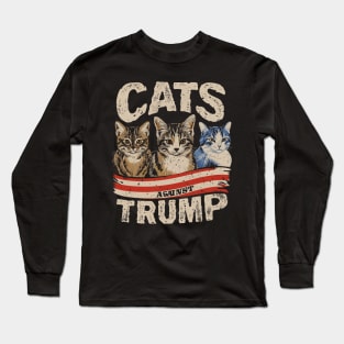 Cats Against Trump, Funny Cat Long Sleeve T-Shirt